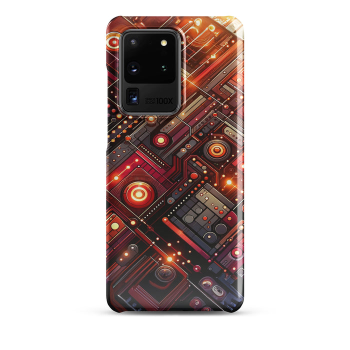 Vivid Red Circuit Board Snap case for Samsung®